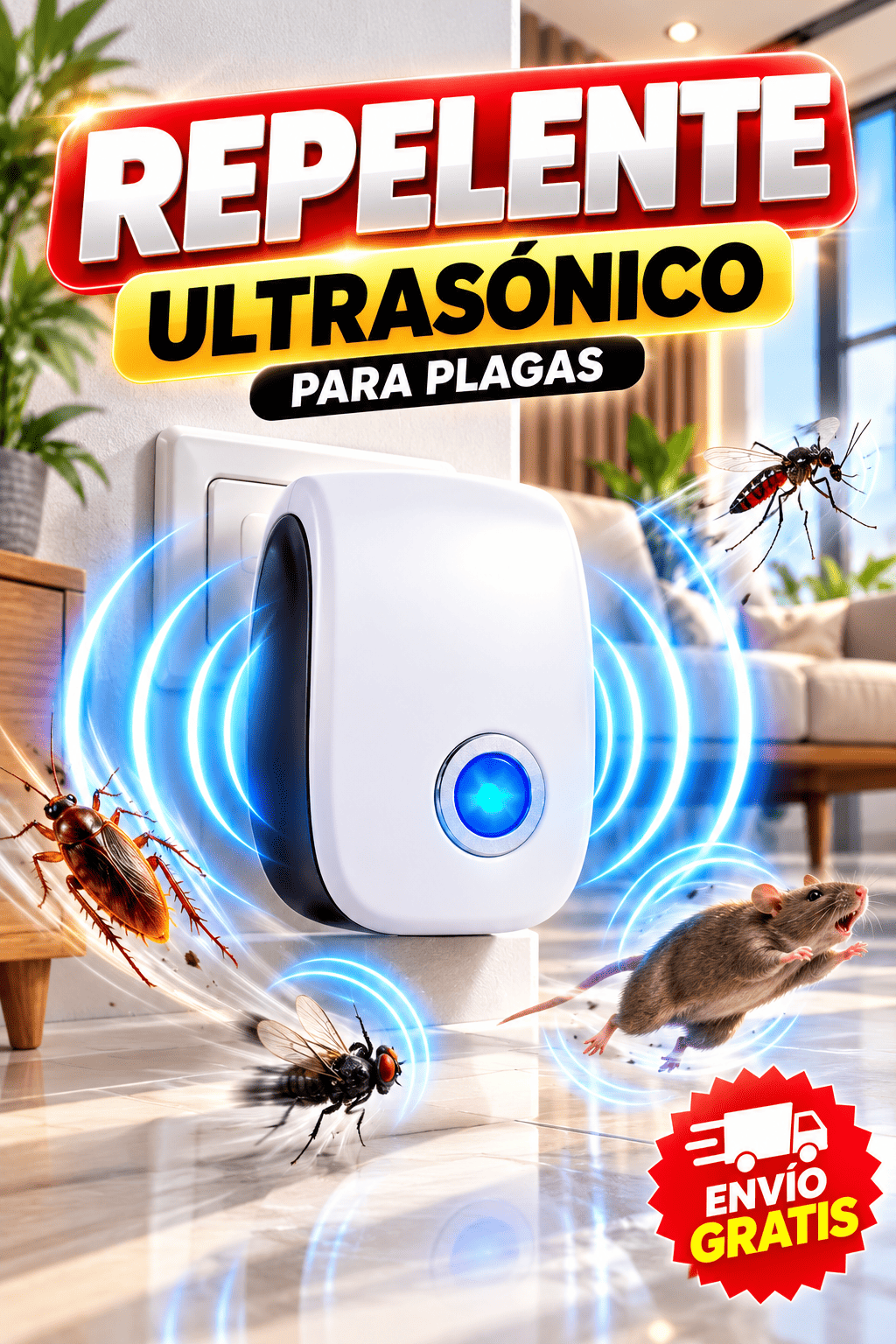 Repelente Ultrasonico para Plagas